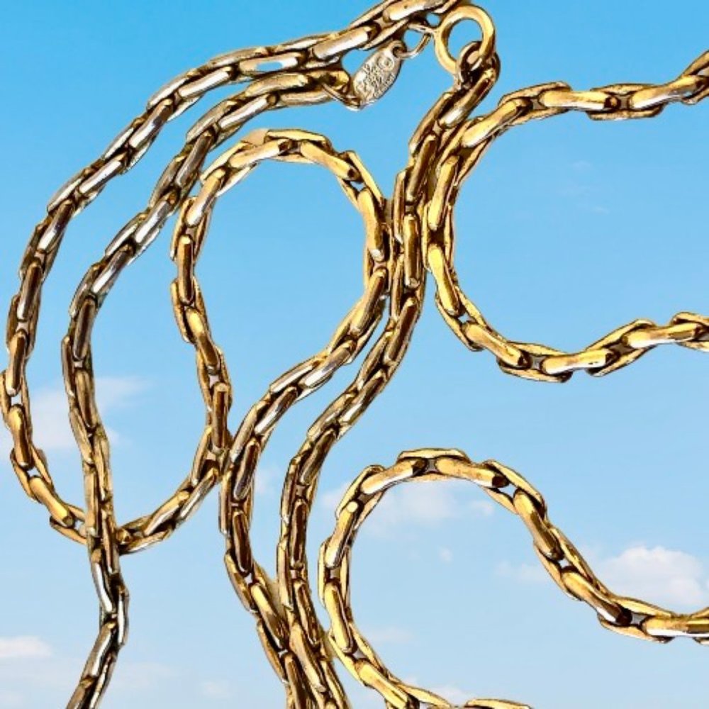 Grosse 1972 Dior Designer German Gold Plated Chain Necklace